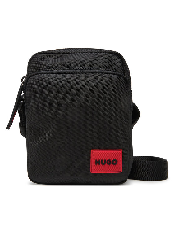 HUGO Мъжка чантичка Ariell Saddle M 50547767 Черен цвят на ниска цена