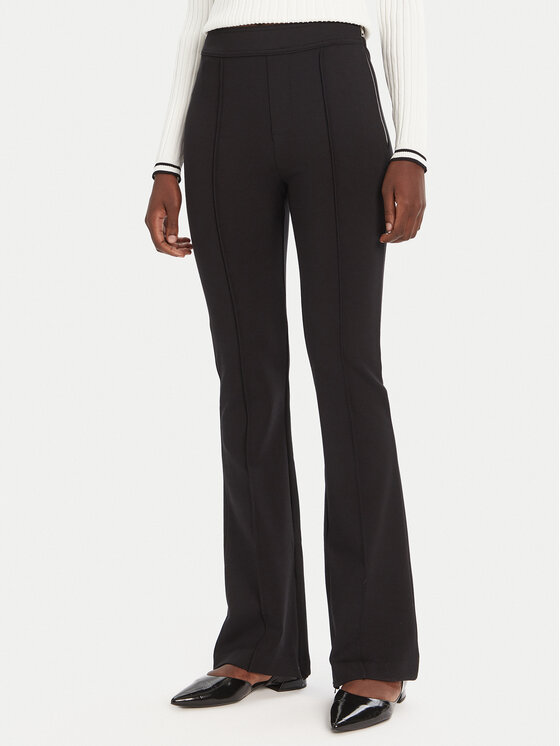 HUGO Панталони тип палацо Nalvasi 50542730 Черен Wide Leg цвят на ниска цена