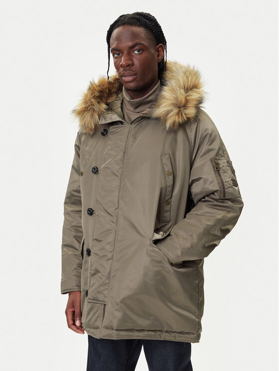 HUGO Парка Makaro2541 50546236 Бежов Regular Fit цвят на ниска цена