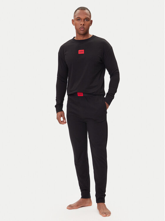 HUGO Пижама Galaxy 50549188 Черен Regular Fit цвят на ниска цена