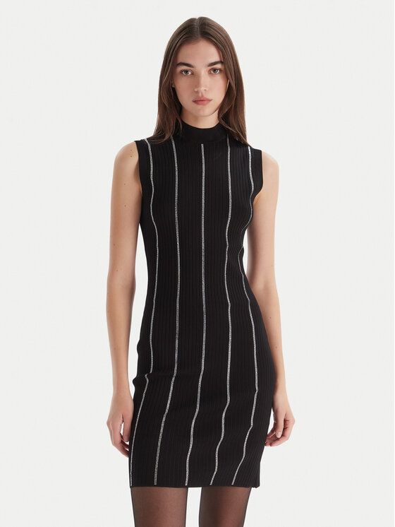 HUGO Плетена рокля Sbonny 50548258 Черен Slim Fit цвят на ниска цена