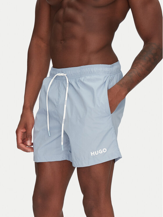 HUGO Плувни шорти Haiti 50469312 Светлосиньо Regular Fit цвят на ниска цена