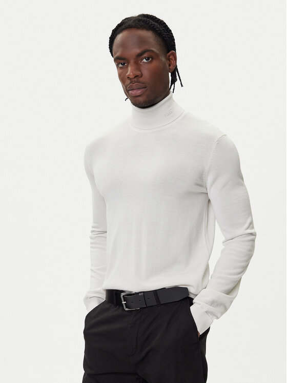 HUGO Поло San Thomas-M 50474174 Екрю Regular Fit цвят на ниска цена