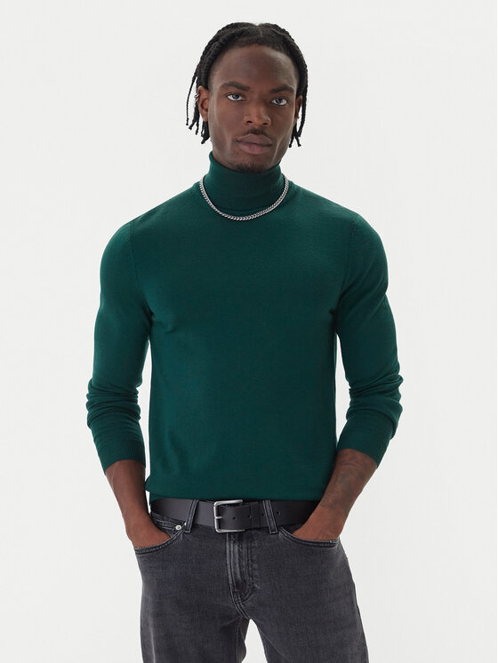 HUGO Поло San Thomas-M 50474174 Зелен Regular Fit цвят на ниска цена