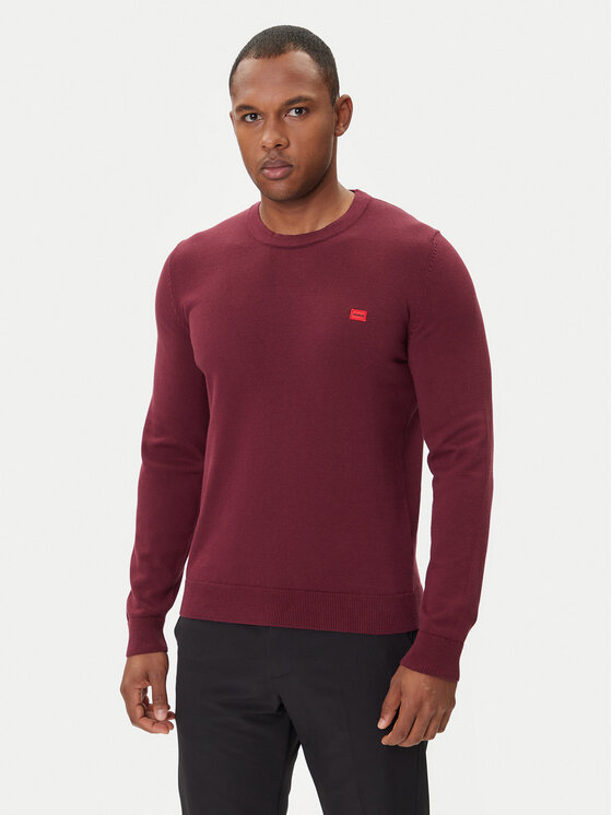 HUGO Пуловер San Cassius-C1 50475083 Бордо Regular Fit цвят на ниска цена