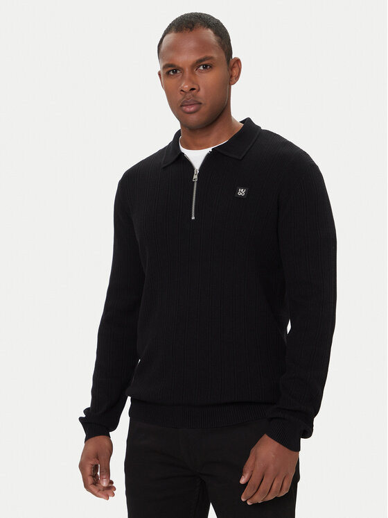 HUGO Пуловер Sastoro 50524556 Черен Regular Fit цвят на ниска цена