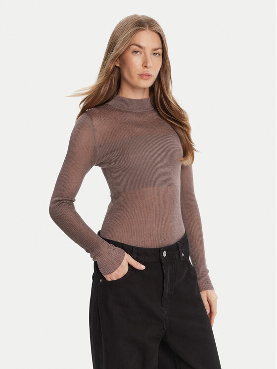 HUGO Пуловер Slumy_B 50543045 Бежов Slim Fit цвят на ниска цена