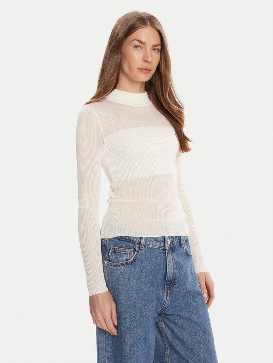 HUGO Пуловер Slumy_B 50543045 Екрю Slim Fit цвят на ниска цена