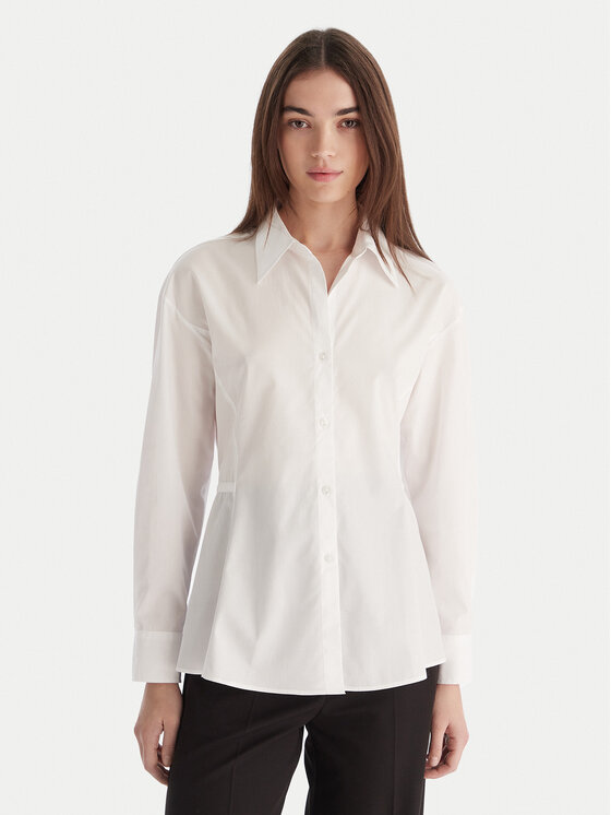 HUGO Риза Etnaa 50548428 Бял Regular Fit цвят на ниска цена