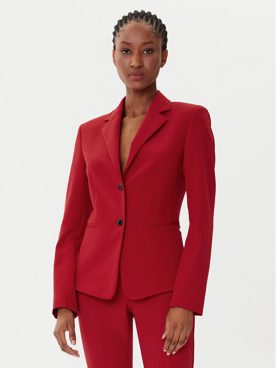 HUGO Сако Agonia-1 50539976 Червен Slim Fit цвят на ниска цена