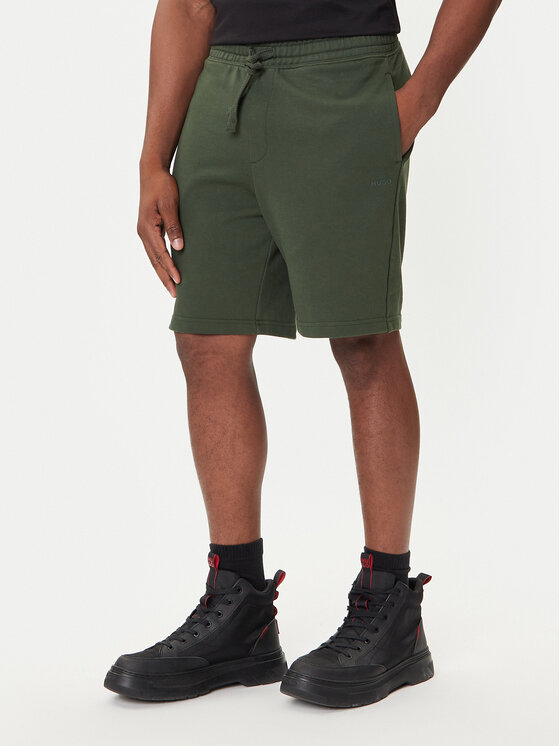 HUGO Спортни шорти Dayono 50530696 Зелен Relaxed Fit цвят на ниска цена