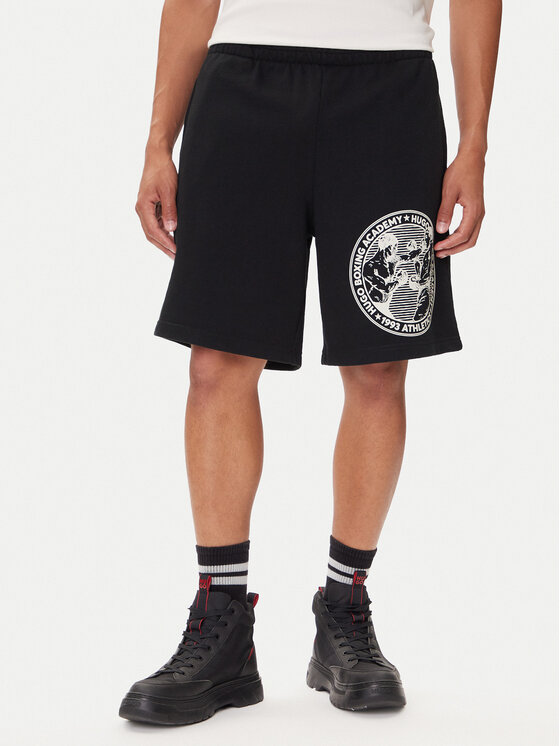 HUGO Спортни шорти Dubox 50542413 Черен Regular Fit цвят на ниска цена