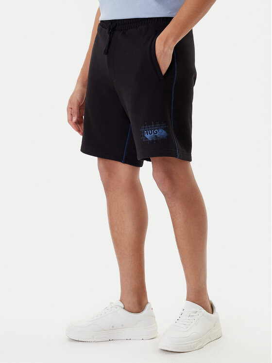HUGO Спортни шорти Nothali 50553499 Черен Regular Fit цвят на ниска цена