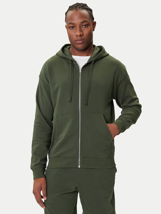 HUGO Суитшърт Dapozip 50548651 Зелен Relaxed Fit цвят на ниска цена