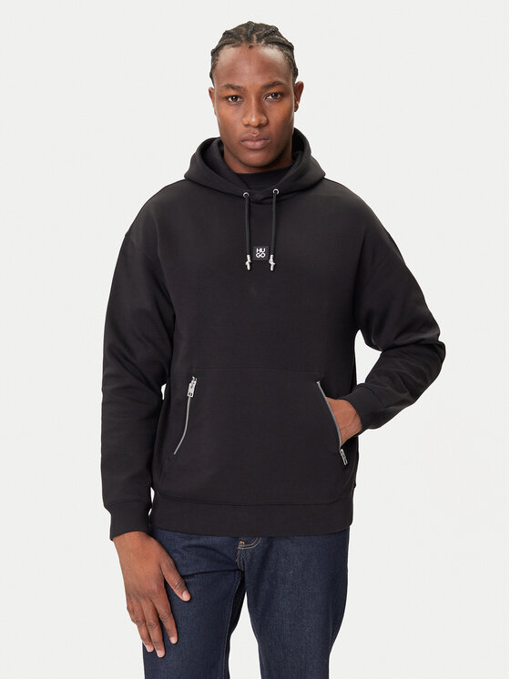 HUGO Суитшърт Dargenhood 50542583 Черен Relaxed Fit цвят на ниска цена