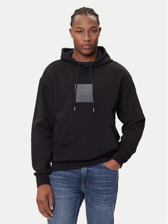 HUGO Суитшърт Duspliter 50542787 Черен Relaxed Fit цвят на ниска цена