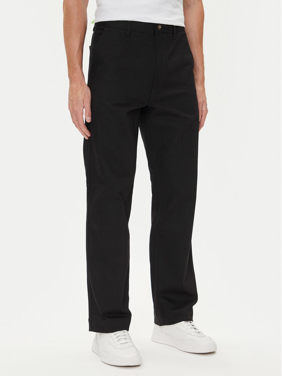 HUGO Текстилни панталони Zarik253 50549720 Черен Regular Fit цвят на ниска цена