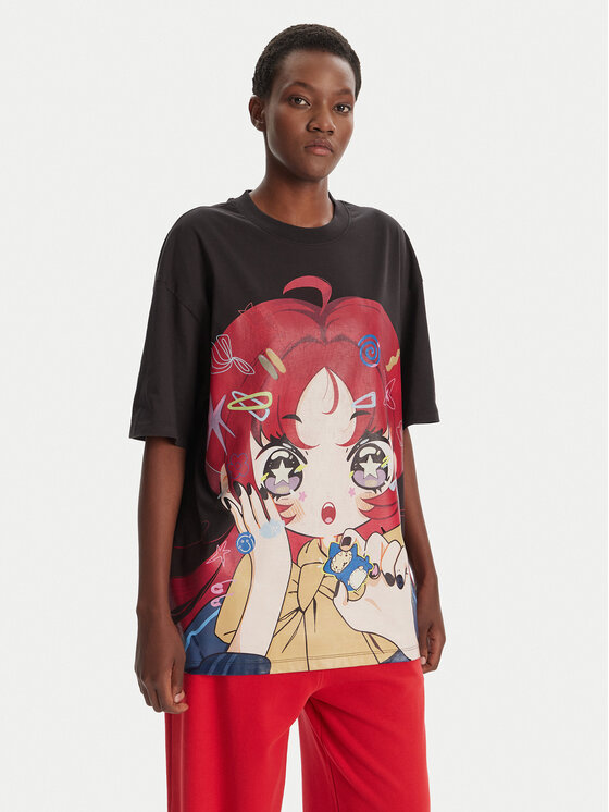 HUGO Тишърт 50545061 Черен Oversize цвят на ниска цена