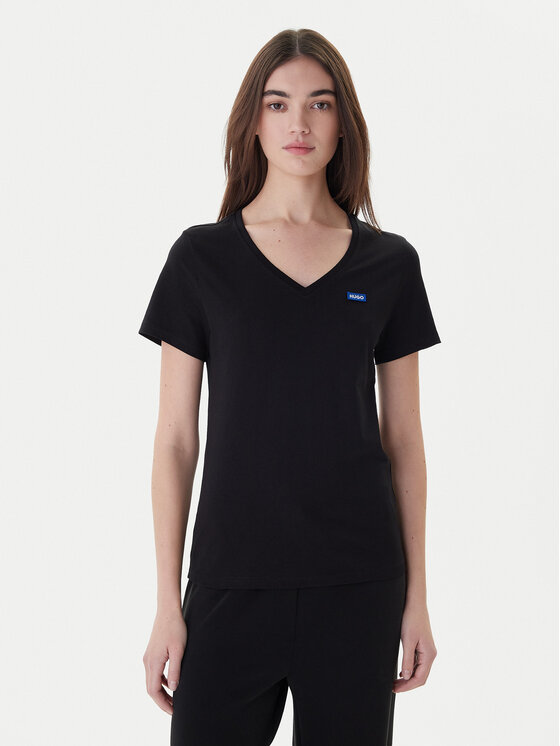 HUGO Тишърт Classic 50513667 Черен Slim Fit цвят на ниска цена