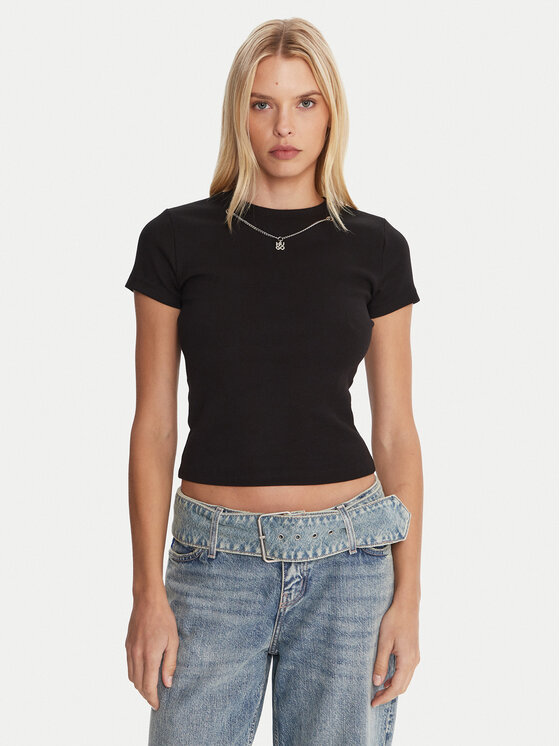 HUGO Тишърт Dannecy 50549392 Черен Regular Fit цвят на ниска цена