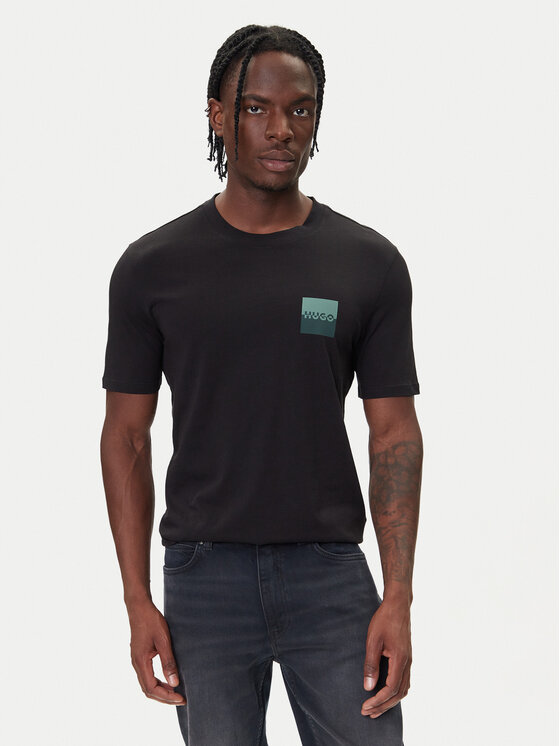 HUGO Тишърт Dapusi 50544458 Черен Regular Fit цвят на ниска цена