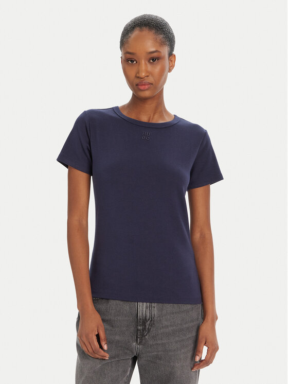 HUGO Тишърт Deloris 50512002 Тъмносин Regular Fit цвят на ниска цена