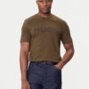 HUGO Тишърт Dulivio 50542737 Кафяв Regular Fit цвят на ниска цена