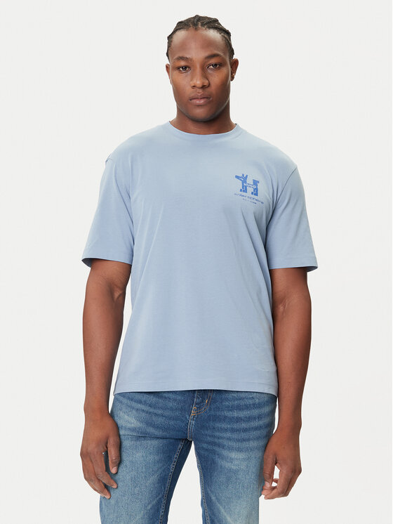 HUGO Тишърт Nedix 50543483 Светлосиньо Regular Fit цвят на ниска цена