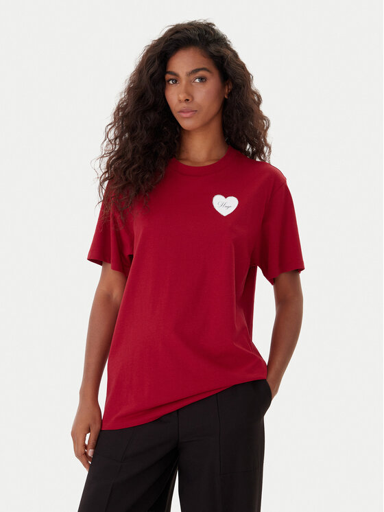 HUGO Тишърт Vintag 50551445 Червен Regular Fit цвят на ниска цена