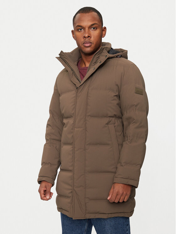 Hechter Paris Пухено яке 45017 142205 Каки Regular Fit цвят на ниска цена