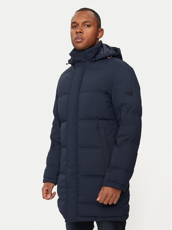 Hechter Paris Пухено яке 45017 142205 Тъмносин Regular Fit цвят на ниска цена