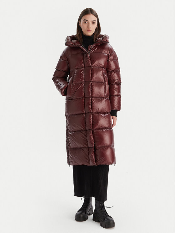Hetregó Пухено яке 8P781 25WD24 Бордо Regular Fit цвят на ниска цена