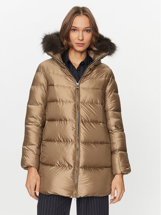 Hetregó Пухено яке Hanna 8K602F 23WD02 Кафяв Regular Fit цвят на ниска цена