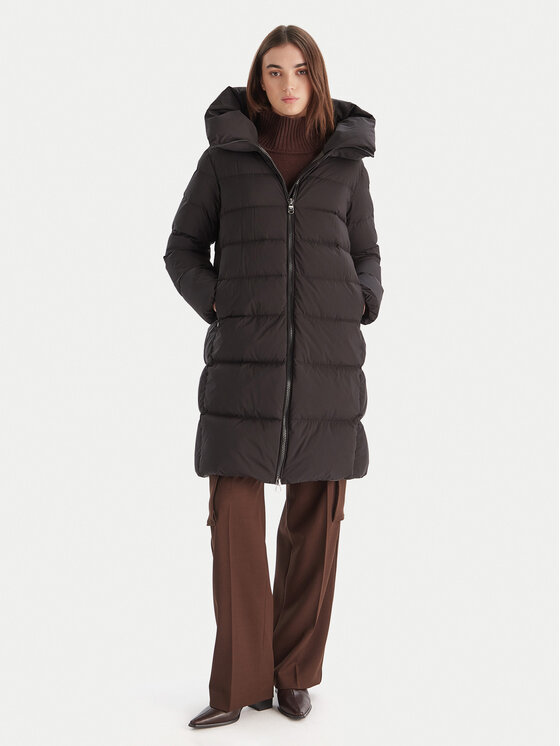 Hetregó Пухено яке Lena 8P697 25WD08 Черен Regular Fit цвят на ниска цена