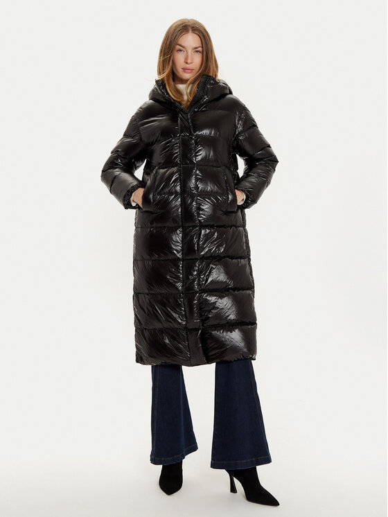 Hetregó Пухено яке Tara 8N728 Черен Regular Fit цвят на ниска цена