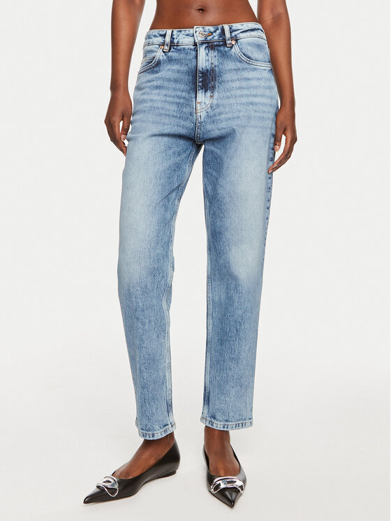 Hugo Дънки 50519919 Син Mom Fit цвят на ниска цена