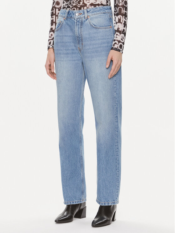 Hugo Дънки Gilissi 50508188 Син Relaxed Fit цвят на ниска цена