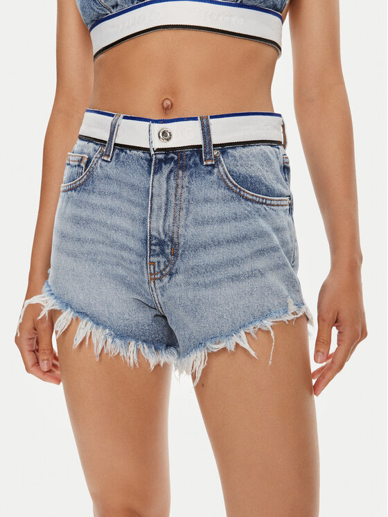 Hugo Дънкови шорти Galara_2_B 50514699 Син Regular Fit цвят на ниска цена