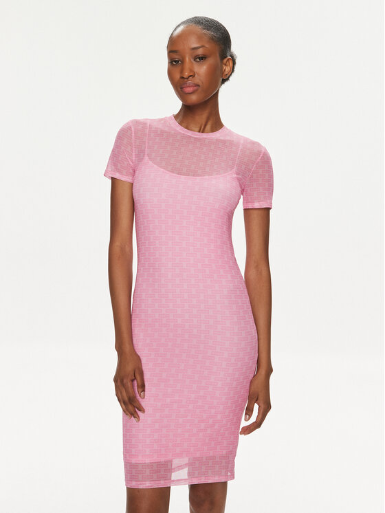 Hugo Ежедневна рокля Nasaja_B 50514940 Розов Slim Fit цвят на ниска цена