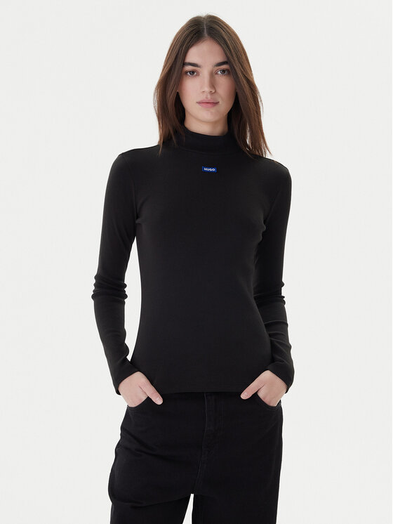 Hugo Поло 50525318 Черен Regular Fit цвят на ниска цена