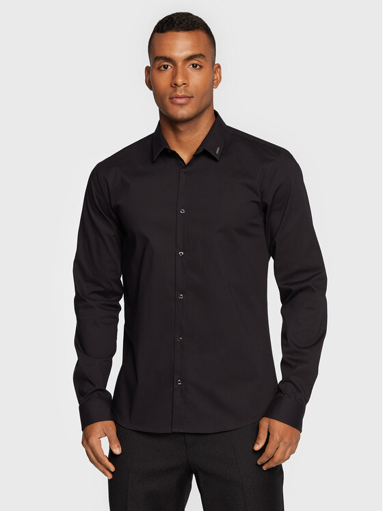 Hugo Риза Ero3 50475678 Черен Extra Slim Fit цвят на ниска цена