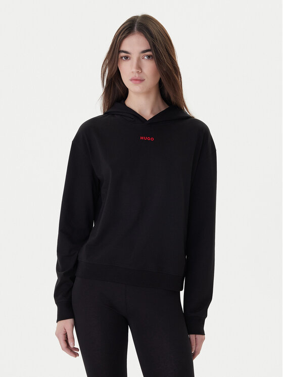 Hugo Суитшърт 50490594 Черен Relaxed Fit цвят на ниска цена