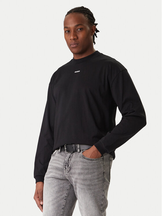 Hugo Суитшърт Daposo 50511029 Черен Relaxed Fit цвят на ниска цена