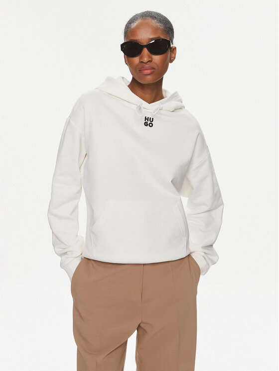 Hugo Суитшърт Delfinia 50522423 Екрю Regular Fit цвят на ниска цена