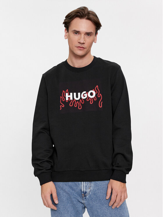 Hugo Суитшърт Duragol 50506990 Черен Regular Fit цвят на ниска цена