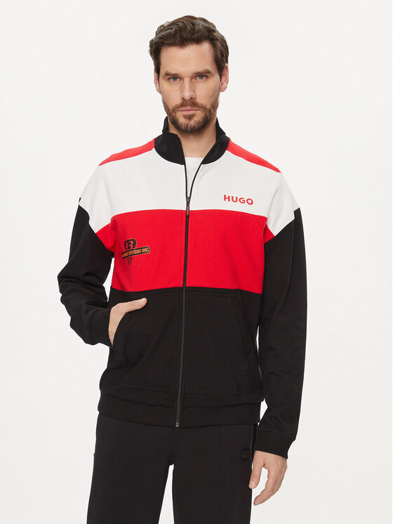 Hugo Суитшърт Race 50510468 Черен Relaxed Fit цвят на ниска цена