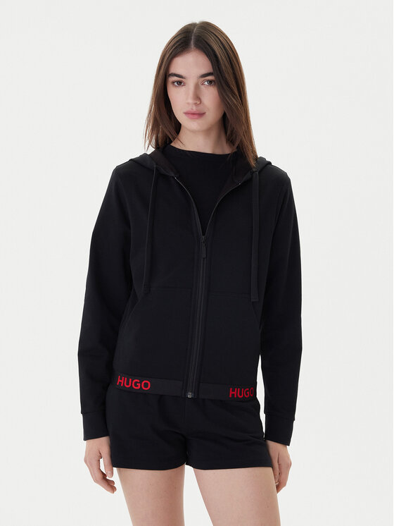 Hugo Суитшърт Sporty Logo 50520504 Черен Relaxed Fit цвят на ниска цена