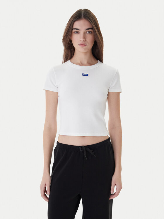 Hugo Тишърт Baby 50510749 Бял Slim Fit цвят на ниска цена