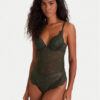 Hunkemöller Боди Amara 302447 Зелен цвят на ниска цена