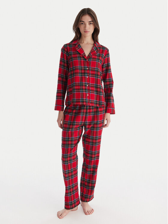 Hunkemöller Пижама 302782 Червен Regular Fit цвят на ниска цена